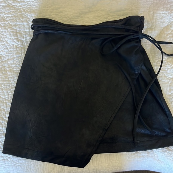 Free People Soft Leather Suede Skirt - Picture 2 of 3
